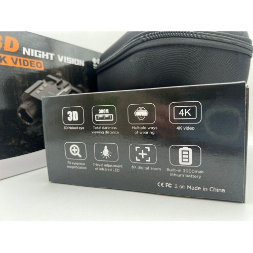 Бинокль ночного видения 3D NIGHT VISION / 4K VIDEO  (с креплением на голову)  в Набережных Челнах