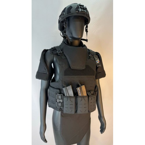 Бронежилет разгрузочный UNIVERSAL ARMOR в Набережных Челнах (СВМПЭ + бронеплиты Бр5 класса) черный