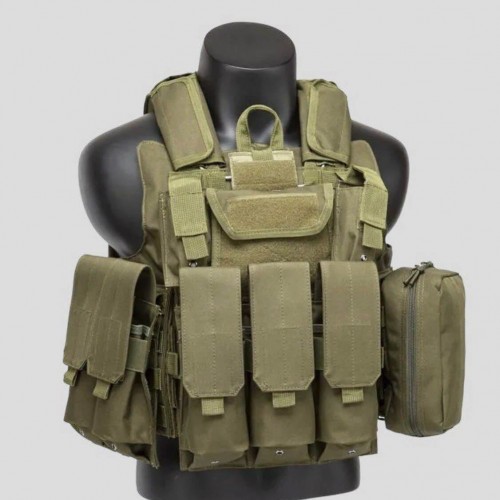 Тактический разгрузочный жилет «5 / пять карманов» с подсумками Tactical Molle Plate Carrier для съемных бронепластин в Набережных Челнах