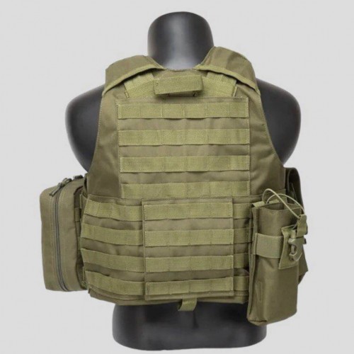 Тактический разгрузочный жилет «5 / пять карманов» с подсумками Tactical Molle Plate Carrier для съемных бронепластин в Набережных Челнах