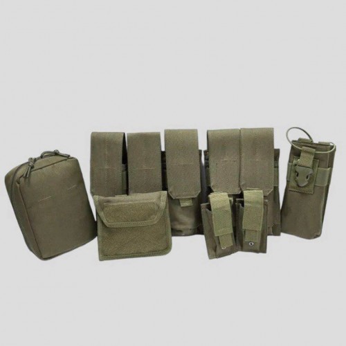 Тактический разгрузочный жилет «5 / пять карманов» с подсумками Tactical Molle Plate Carrier для съемных бронепластин в Набережных Челнах
